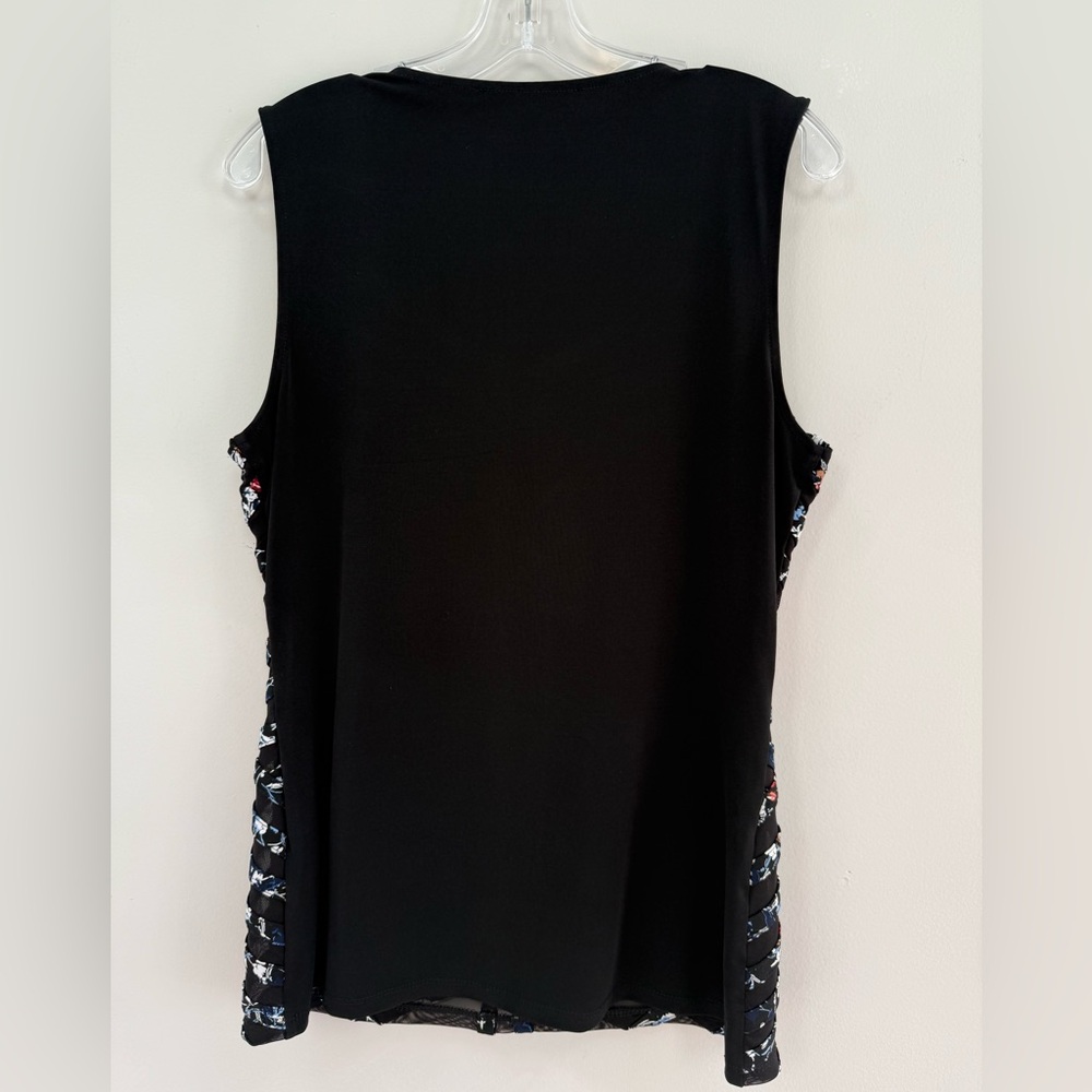 White House Black Market Sleeveless Multi-Color Squared-V-Neck Shell -Size L - Picture 6 of 10